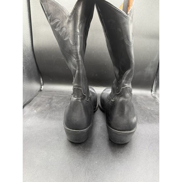 Ariat Western Cowboy Leather Boots Men's Size 8.5EE Classic Black Style 10002192 - Picture 3 of 16